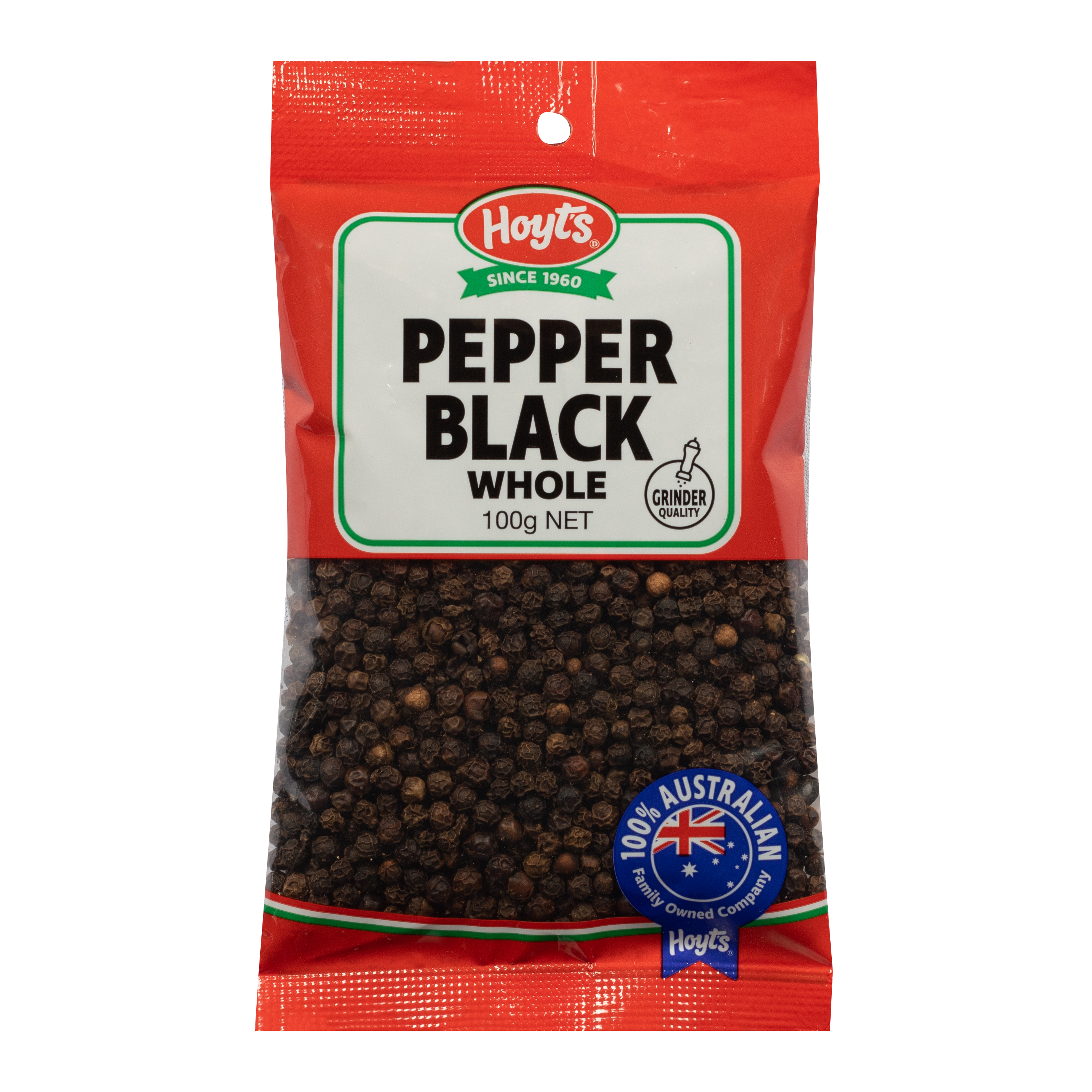 Hoyts Black Pepper Whole 100g