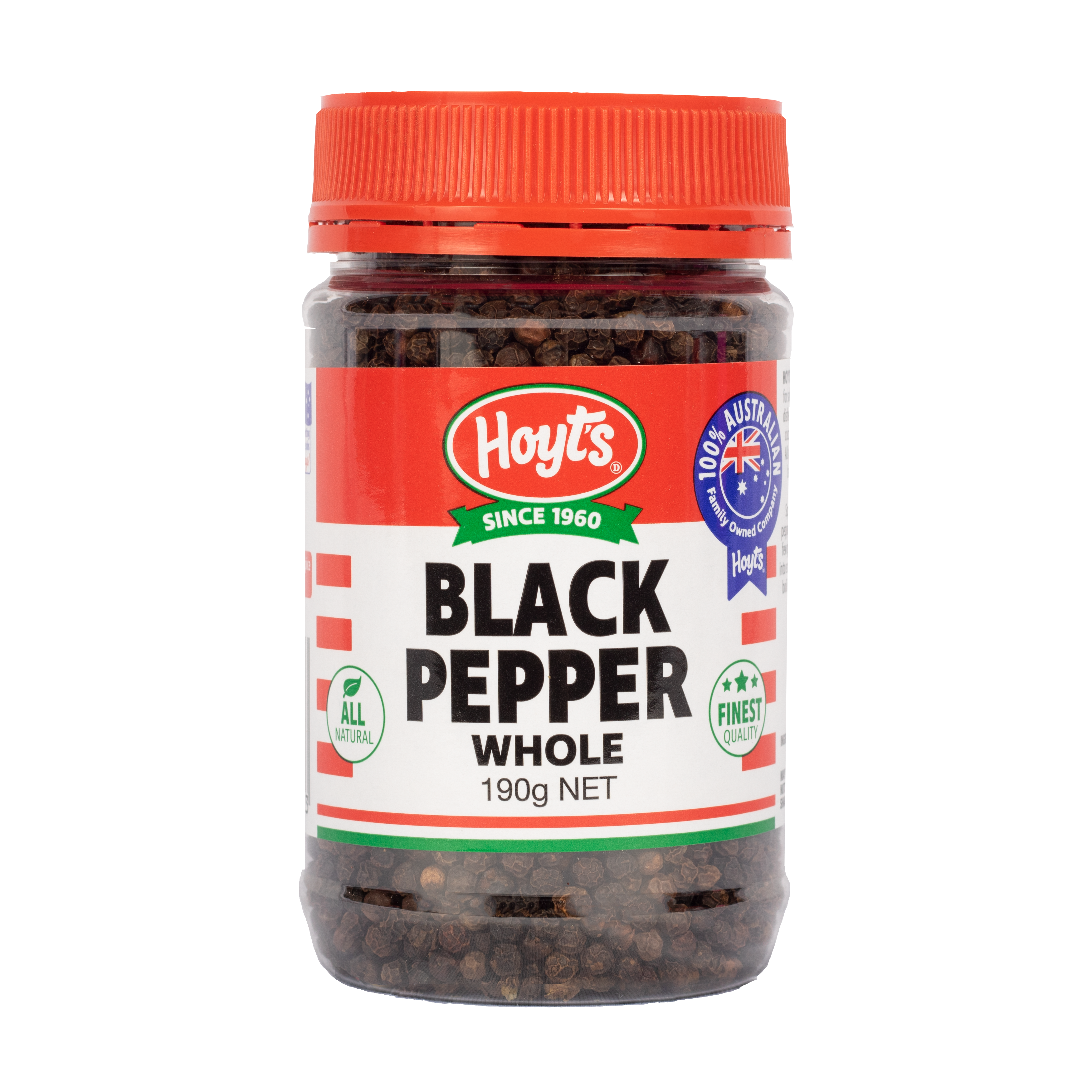 Hoyts Whole Black Pepper 190g